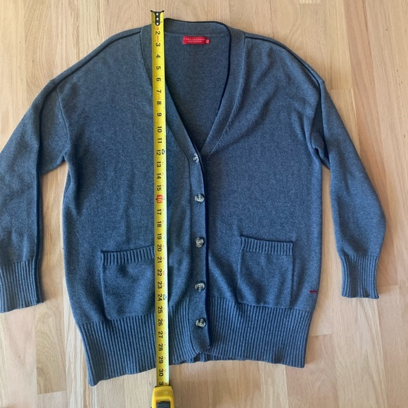 n: philanthropy  Sweater Cardigan Buttoned Gray Sz medium Cotyon Silk - Picture 4 of 7